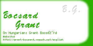 bocsard grant business card
